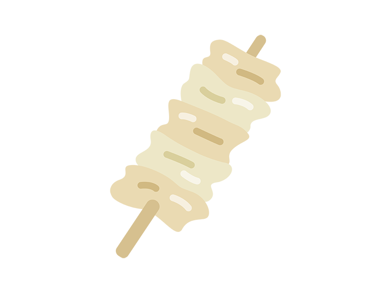 焼き鳥のナンコツのアイコンの無料イラスト｜透過PNG・商用利用OK