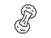 チーズボールのアイコン（線画）の無料イラスト｜透過PNG・商用利用OK