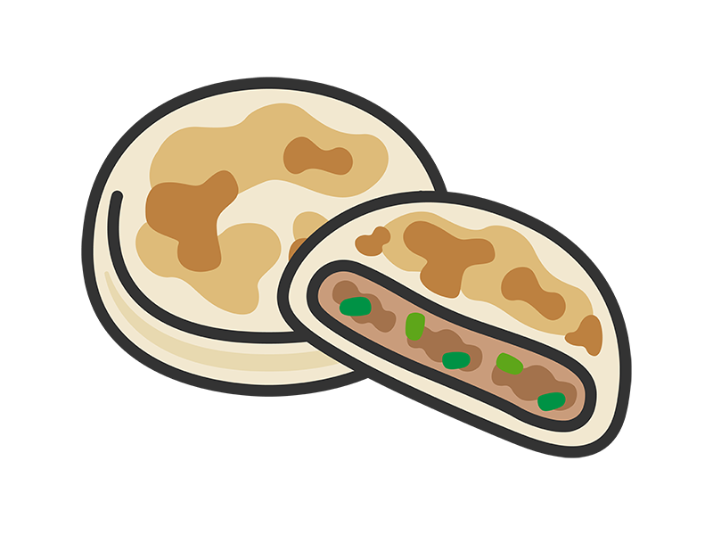 シャーピンの断面のアイコン（線画カラー）の無料イラスト｜透過PNG・商用利用OK