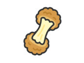 チーズボールのアイコン（線画カラー）の無料イラスト｜透過PNG・商用利用OK