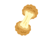 チーズボールのアイコンの無料イラスト｜透過PNG・商用利用OK