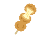 チーズボール串のアイコンの無料イラスト｜透過PNG・商用利用OK