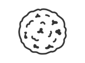 たこ煎餅のアイコン（線画）の無料イラスト｜透過PNG・商用利用OK