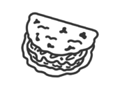 たこせんのアイコン（線画）の無料イラスト｜透過PNG・商用利用OK