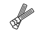 チュロスのアイコン（線画）の無料イラスト｜透過PNG・商用利用OK