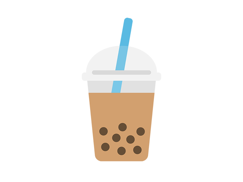 Free illustration of cup tapioca milk tea icon