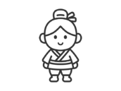 彦星のキャラクターのアイコン（線画）の無料イラスト｜透過PNG・商用利用OK