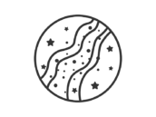 天の川のアイコン（線画）の無料イラスト｜透過PNG・商用利用OK