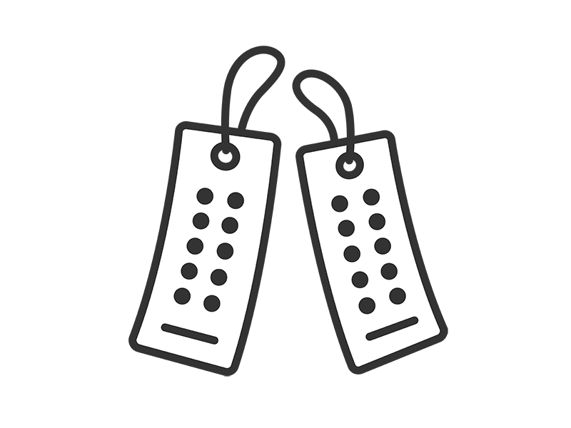 七夕の短冊のアイコン（線画）の無料イラスト｜透過PNG・商用利用OK