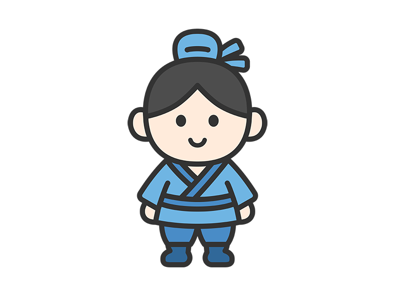 彦星のキャラクターのアイコン（線画カラー）の無料イラスト｜透過PNG・商用利用OK