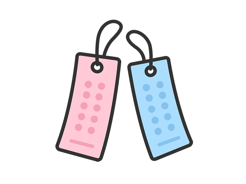 七夕の短冊のアイコン（線画カラー）の無料イラスト｜透過PNG・商用利用OK