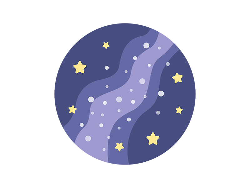 天の川のアイコンの無料イラスト｜透過PNG・商用利用OK