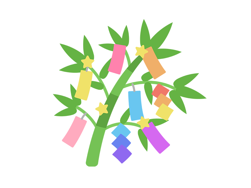 七夕飾りのアイコンの無料イラスト｜透過PNG・商用利用OK