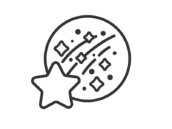 流れ星のアイコン（線画）の無料イラスト｜透過PNG・商用利用OK