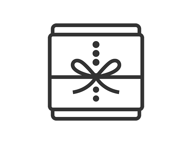 お中元のアイコン（線画）の無料イラスト｜透過PNG・商用利用OK