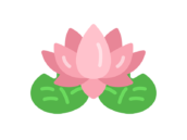 蓮の花のアイコンの無料イラスト｜透過PNG・商用利用OK