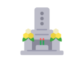 お墓のアイコンの無料イラスト｜透過PNG・商用利用OK