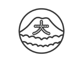 お盆の送り火（大文字）のアイコン（線画）の無料イラスト｜透過PNG・商用利用OK