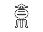 盆提灯のアイコン（線画）の無料イラスト｜透過PNG・商用利用OK