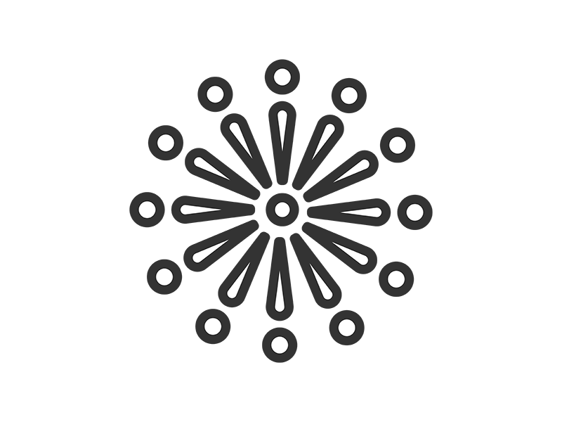 花火のアイコン（線画）の無料イラスト｜透過PNG・商用利用OK