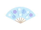 お盆の扇子のアイコンの無料イラスト｜透過PNG・商用利用OK