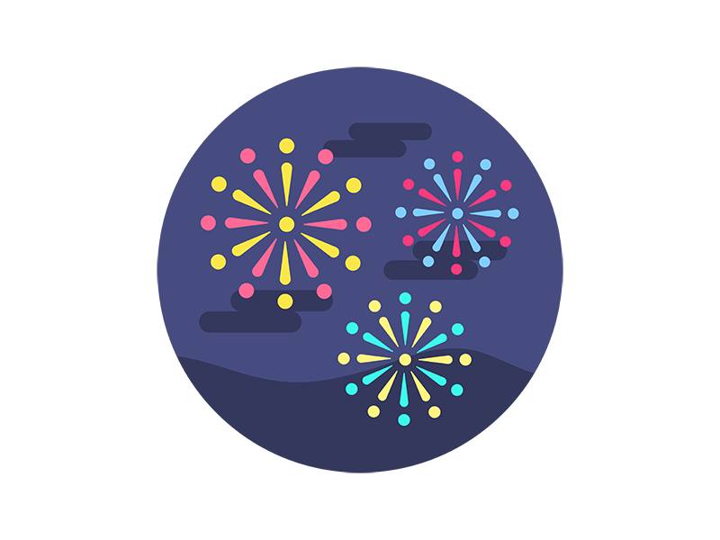 打ち上げ花火のアイコンの無料イラスト｜透過PNG・商用利用OK