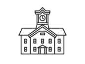 札幌市時計台（線画）の無料イラスト｜透過PNG・商用利用OK