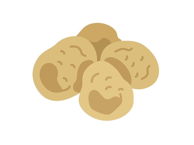新鮮なジャガイモの無料イラスト｜透過PNG・商用利用OK