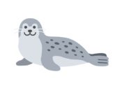 正面を向いた、ゴマアザラシの無料イラスト｜透過PNG・商用利用OK