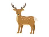 エゾシカの無料イラスト｜透過PNG・商用利用OK