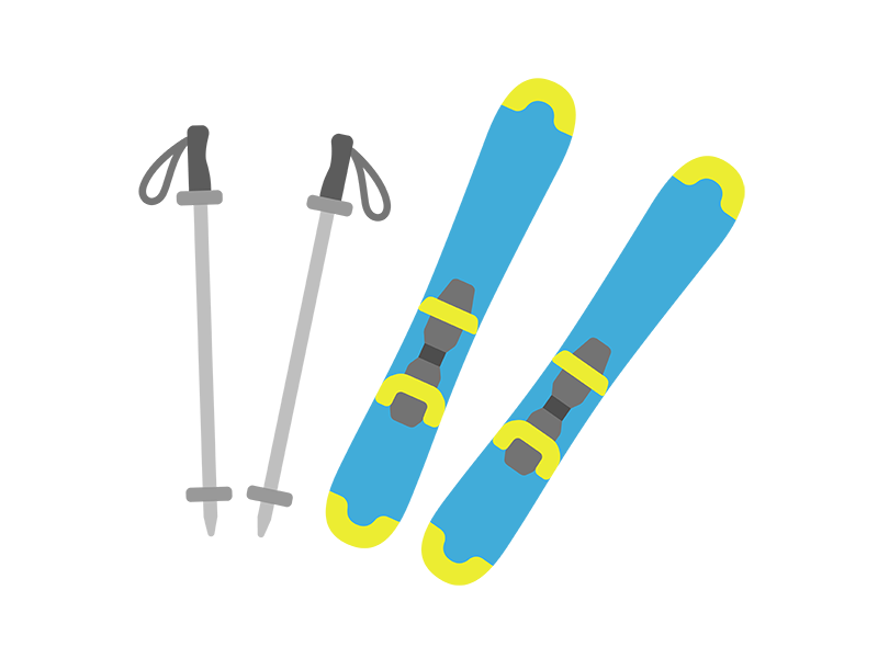 Free illustrations of skis and skis