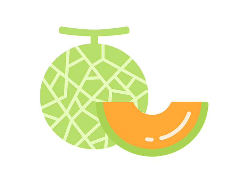 Free illustration of red meat melon