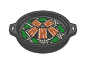 ジンギスカン（線画カラー）の無料イラスト｜透過PNG・商用利用OK