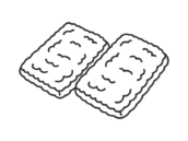 雷おこし（線画）の無料イラスト｜透過PNG・商用利用OK