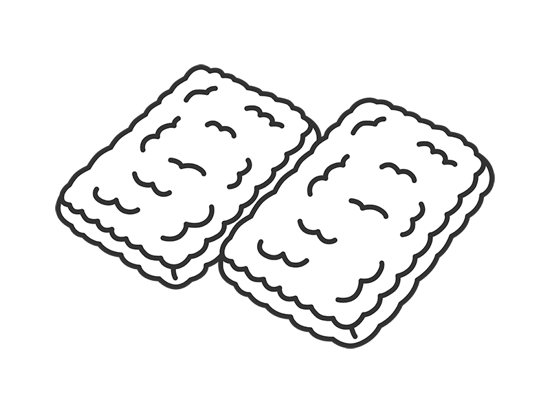 雷おこし（線画）の無料イラスト｜透過PNG・商用利用OK