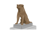 忠犬ハチ公像の無料イラスト｜透過PNG・商用利用OK